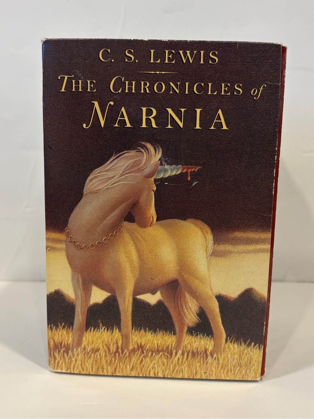 Vintage 1994 The Chronicles of Narnia 7 Book Box Set C.S. Lewis HarperTrophy